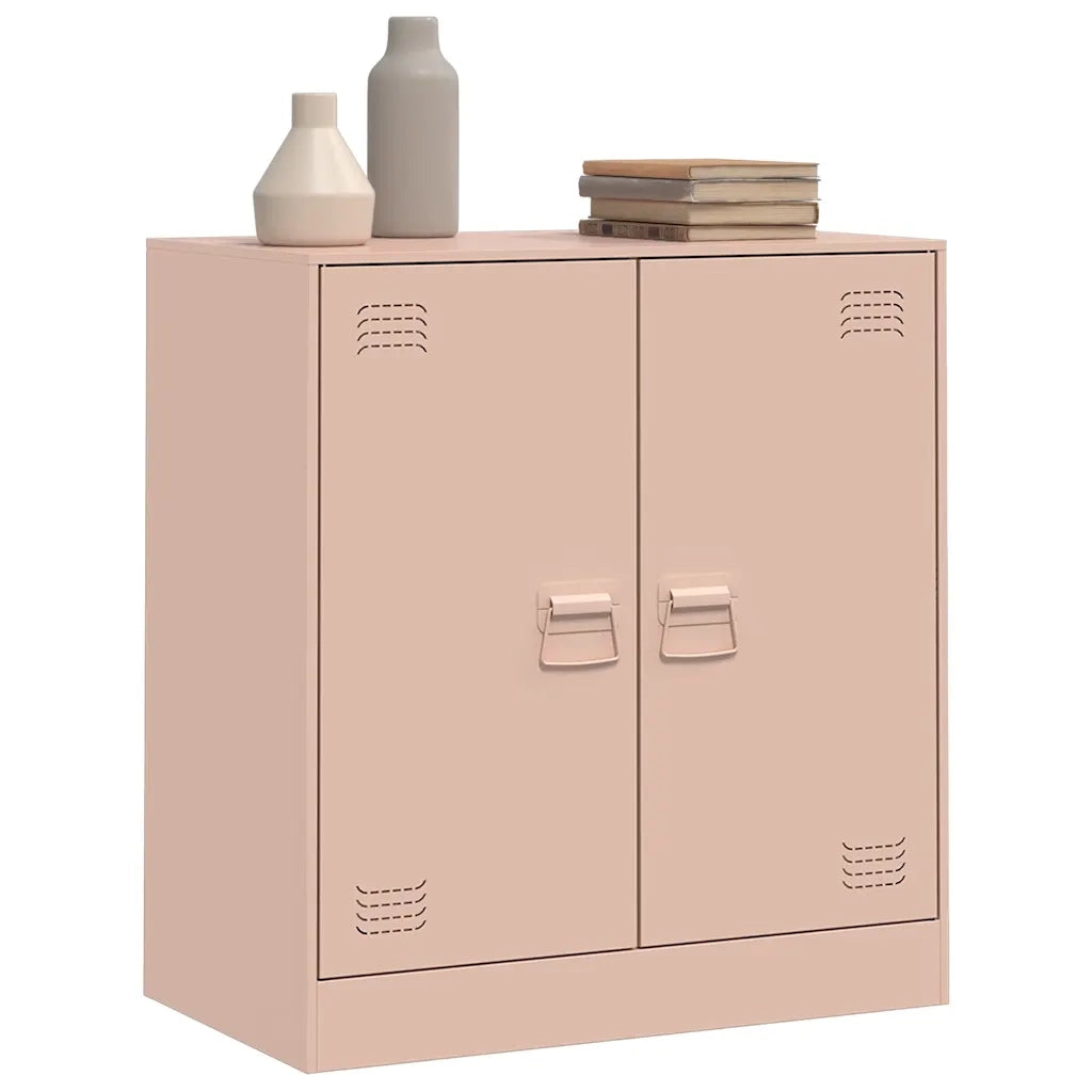 Credenza | Madia | Buffet da pranzo | Armadio da pranzo Rosa 67x39x73 cm in Acciaio