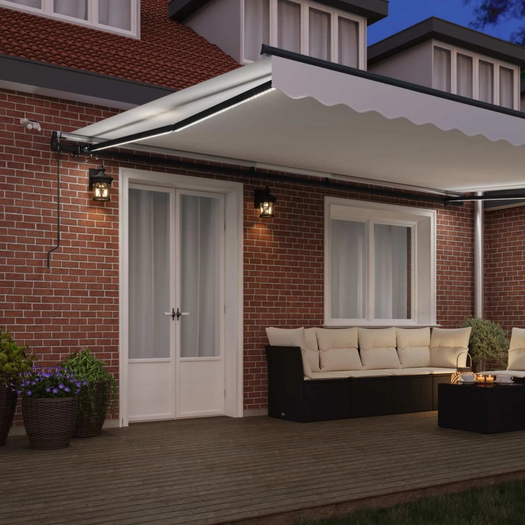 Tessuto per Tenda con Bianco 500 × 350 cm Poliestere 3331540