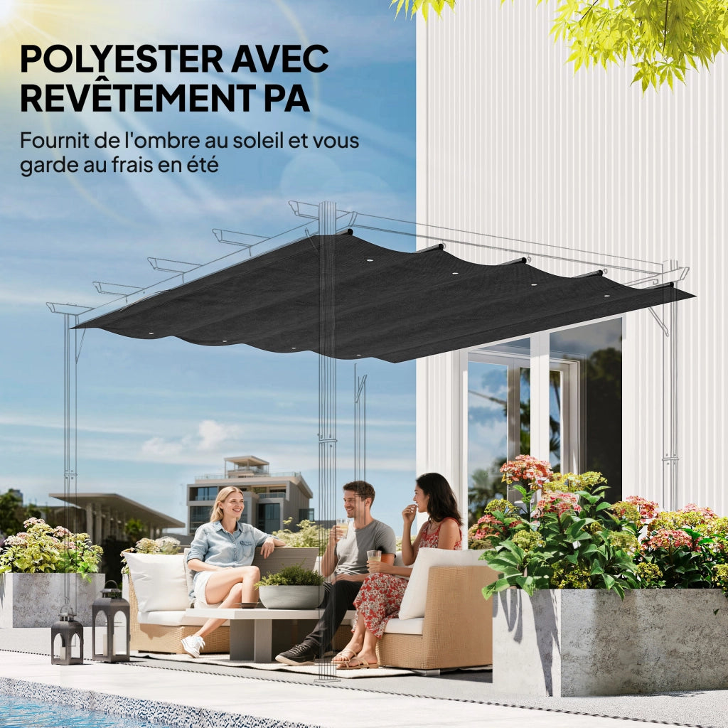 Tenda da sole per pergola ¨C zephmum ¨C 3x2m protezione UV 30+