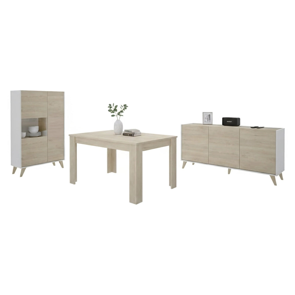Tifton, set Mobili da Soggiorno Cassetti, Marrone Rovere