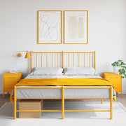 Comodini 2 pz-Set di 2 Tavolino da notte Giallo Senape 36x39x50,5 cm in Acciaio 369937