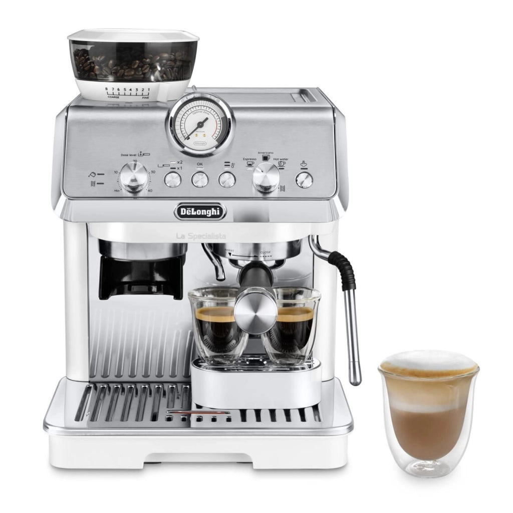 DeLonghi EC9155.W La Specialista Arte Macchina da Caffe' Espresso Macinacaffe' Integrato Lancia Vapore My Latte Art 1400W Bianco