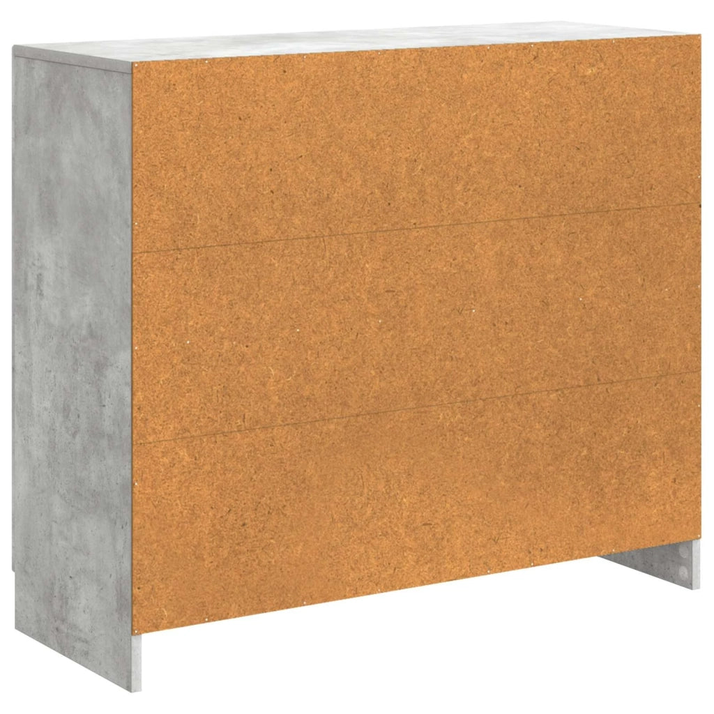 Credenza | Madia | Buffet da pranzo | Armadio da pranzo Grigio Cemento 89 x 34,5 x 77 cm Legno ingegnerizzato