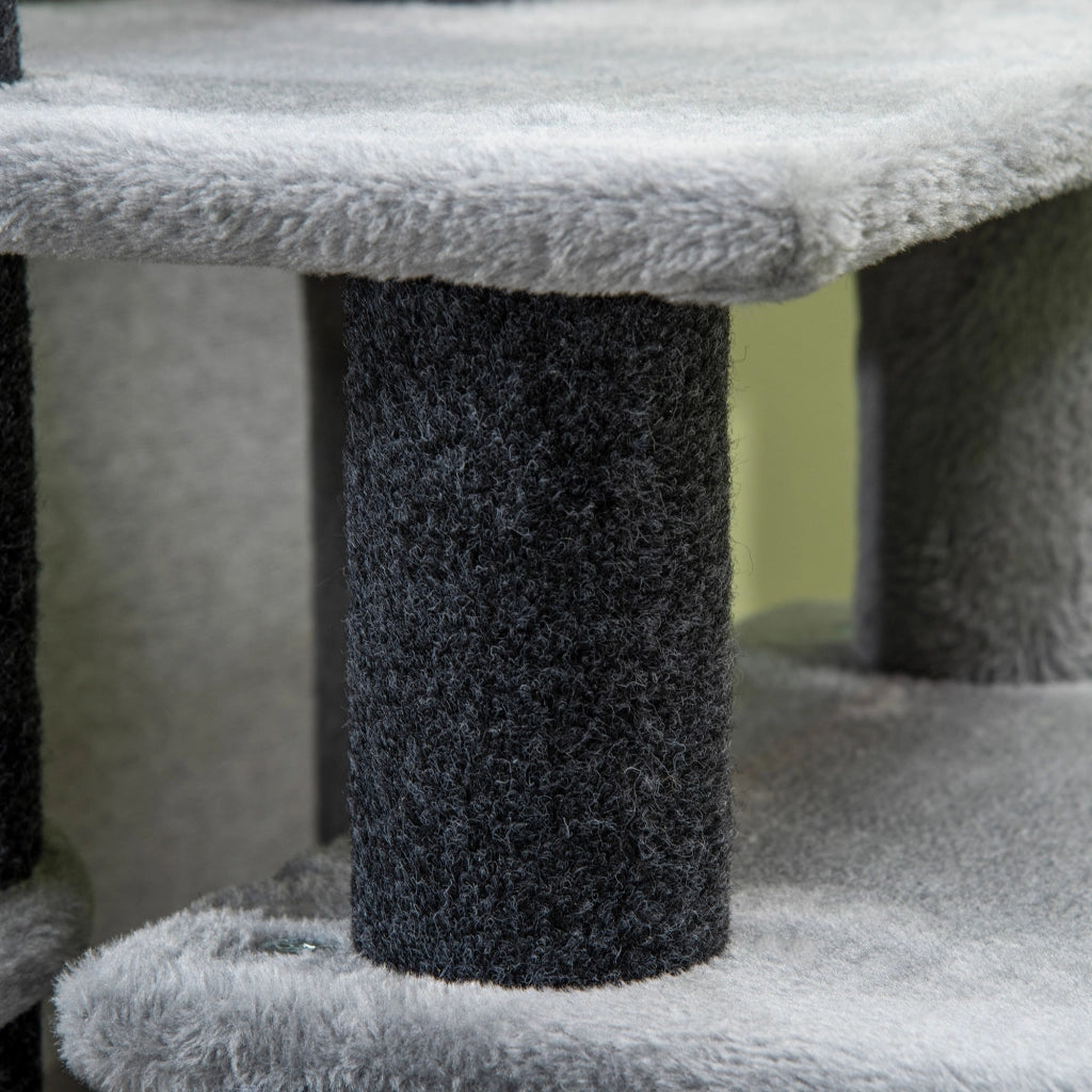 Tiragraffi con scala e casetta ¨C zephmum ¨C nero+grigio 60x40x66 cm