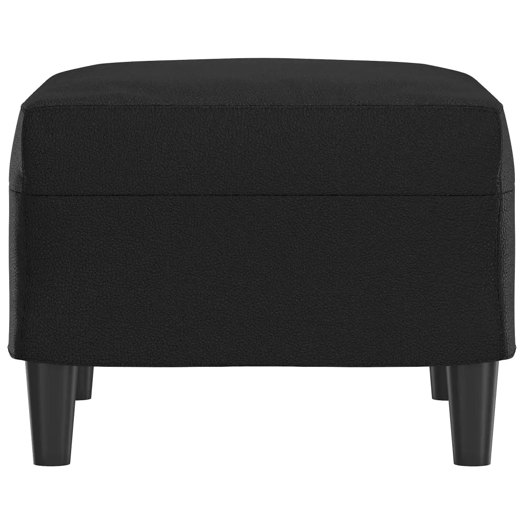 Poggiapiedi Nero 60x50x41 cm in Similpelle