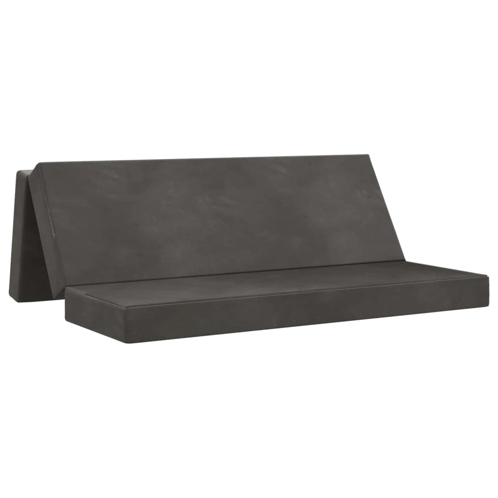 Divano Letto Pieghevole 180 x 67 x 45 cm Grigio Scuro 900252