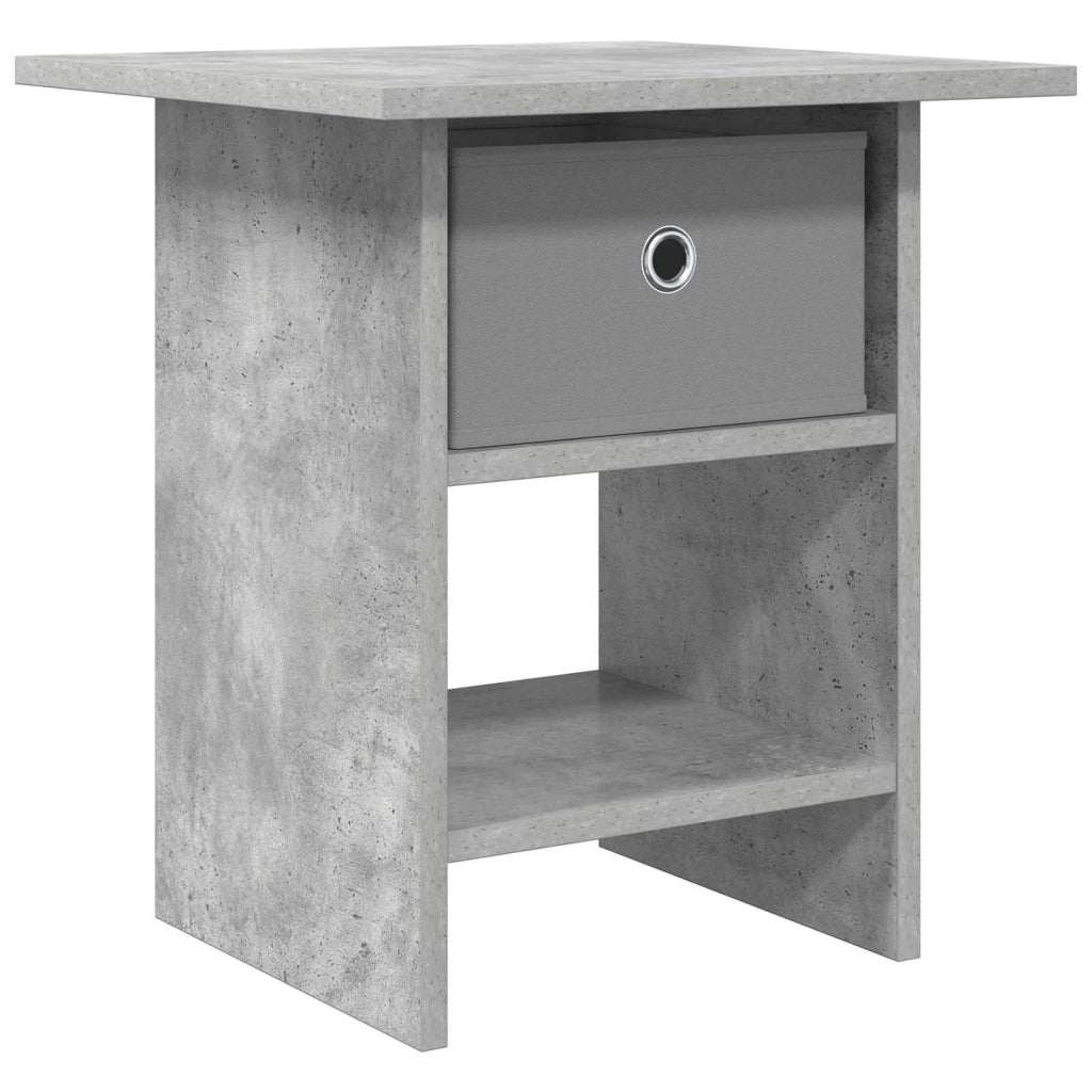Comodino Grigio cemento 41 x 40 x 45 cm Legno multistrato 8000442