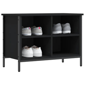 Scarpiera Nera 69x35x50 cm in Legno Multistrato 831833