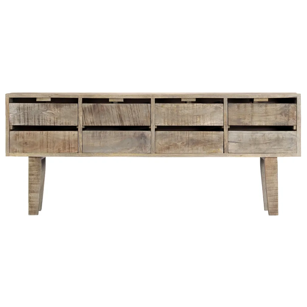 Credenza-Buffet-Armadio da cucina 140x30x60 cm in Legno Massello di Mango