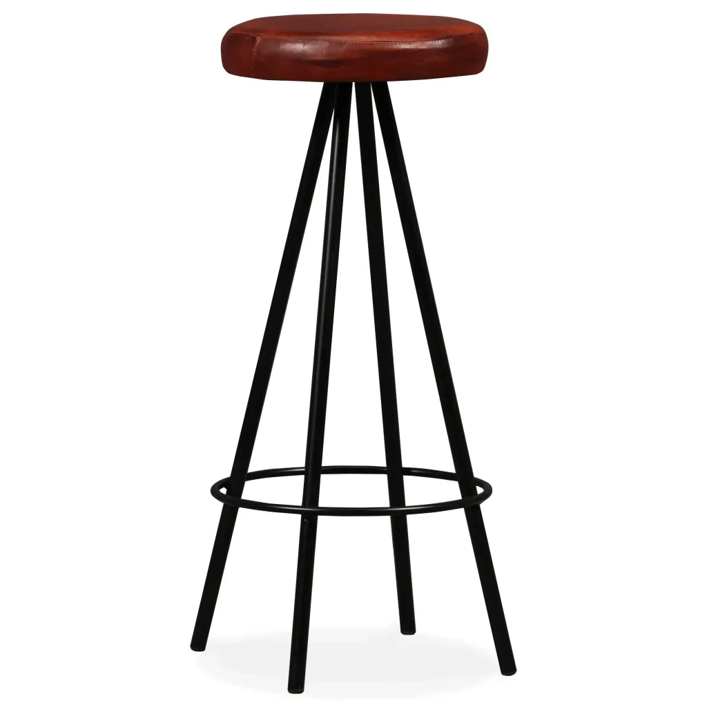 Sgabelli da Bar 4 pz in Vera Pelle 245444