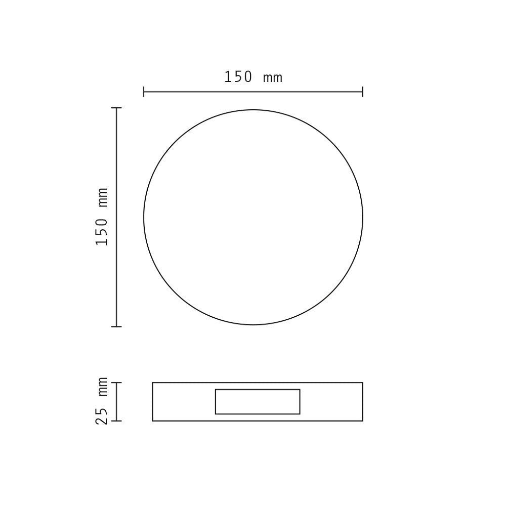 Trade Shop - Applique Slim Tonda Con Biemissione Luminosa 6w Luce 6500k 4000k 3000k Xc-9045 -