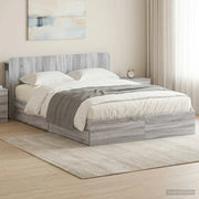 Telaio del letto con storage Sonoma grigio 160 x 200 cm 3433595