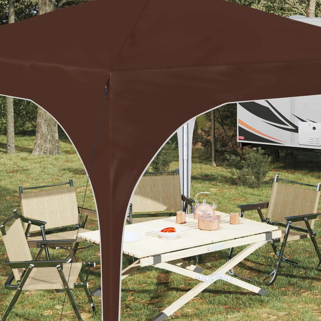 Tenda per feste a pop-up 290 x 290 x 245 cm Marrone