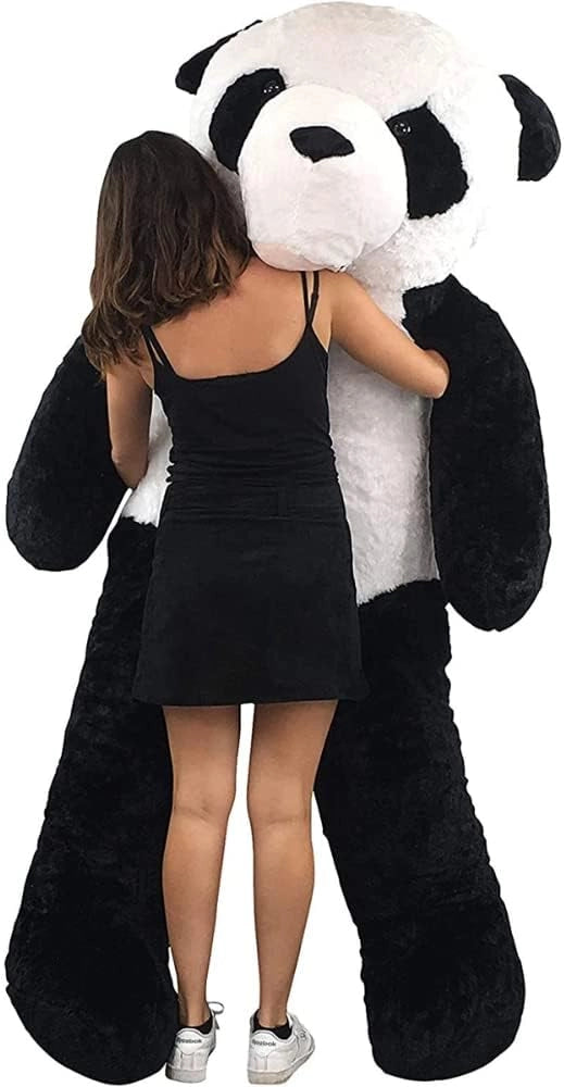 Peluche gigante a forma di panda 130 cm, ultra morbido, perfetto per compleanno, Natale, giocattolo…