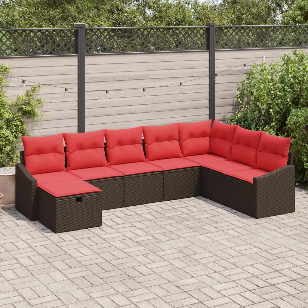 Set Divano da Giardino 8 pz polyrattan 3359333
