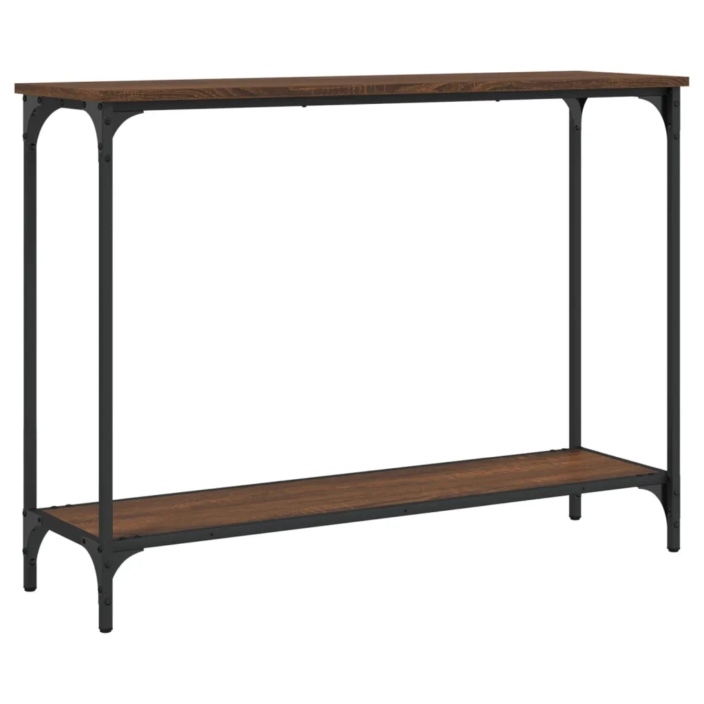 Tavolo Consolle | Tavolo d'Ingresso Rovere Marrone 101x30,5x75 cm Legno Multistrato