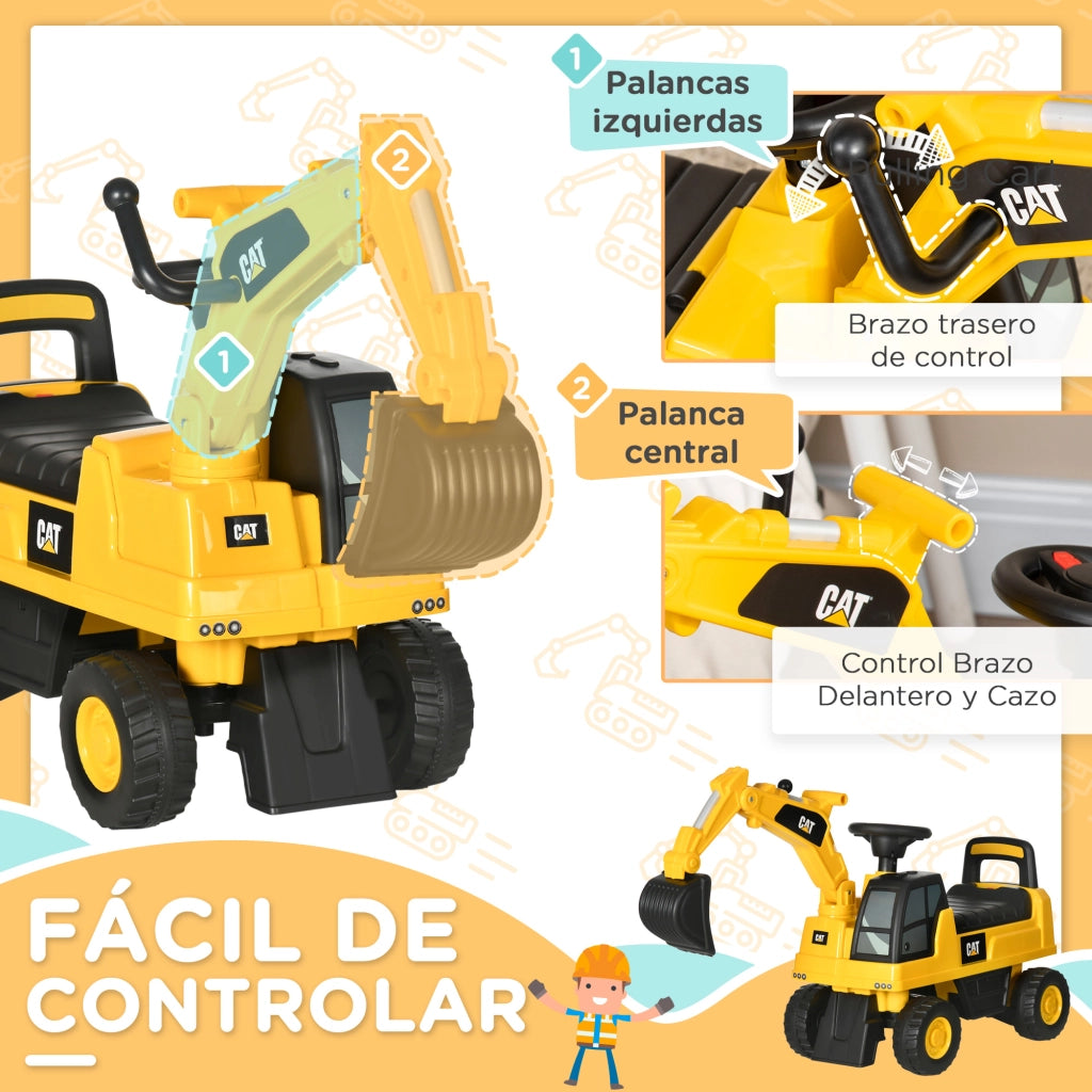 Casetta Caterpillar con Pala e Bocina ¨C Zephmum ¨C 85x27.5x47.5 cm Giallo