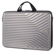 Borsa rigida da viaggio porta pc, tablet, tracolla, scomparti interni, grigio Ravizzoni