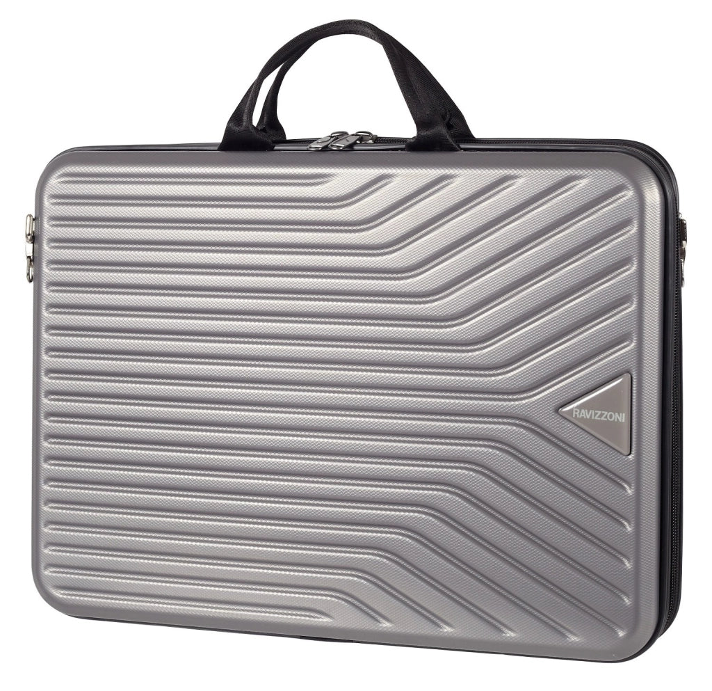 Borsa rigida da viaggio porta pc, tablet, tracolla, scomparti interni, grigio Ravizzoni