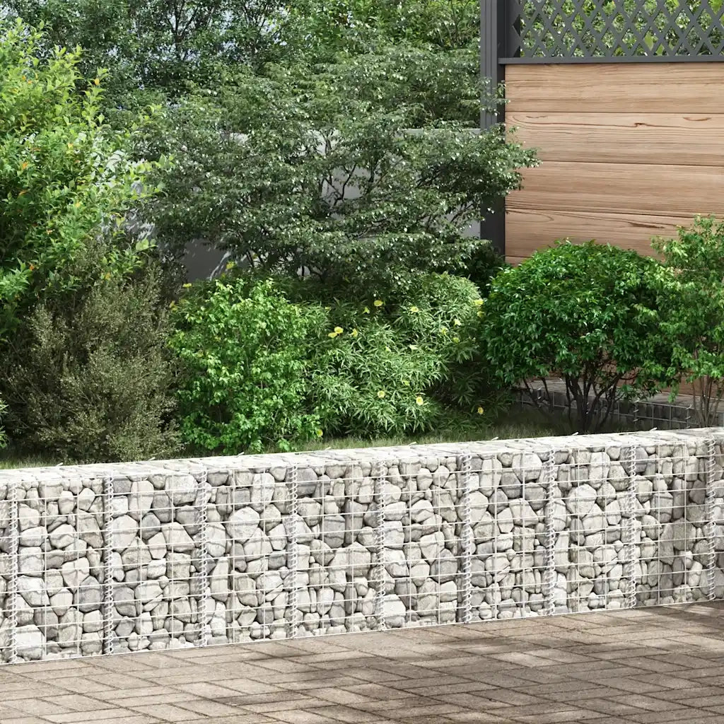 Fioriere Rialzate a Gabbione 3 pz 30x30x50 cm in Ferro 151248