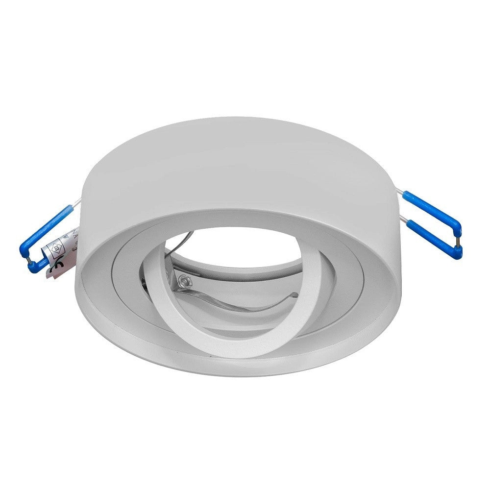 Trade Shop - Portafaretto Orientabile Tondo Incasso Esterno 85mm Luce Lampade Led Gu10 Gu5.3 -