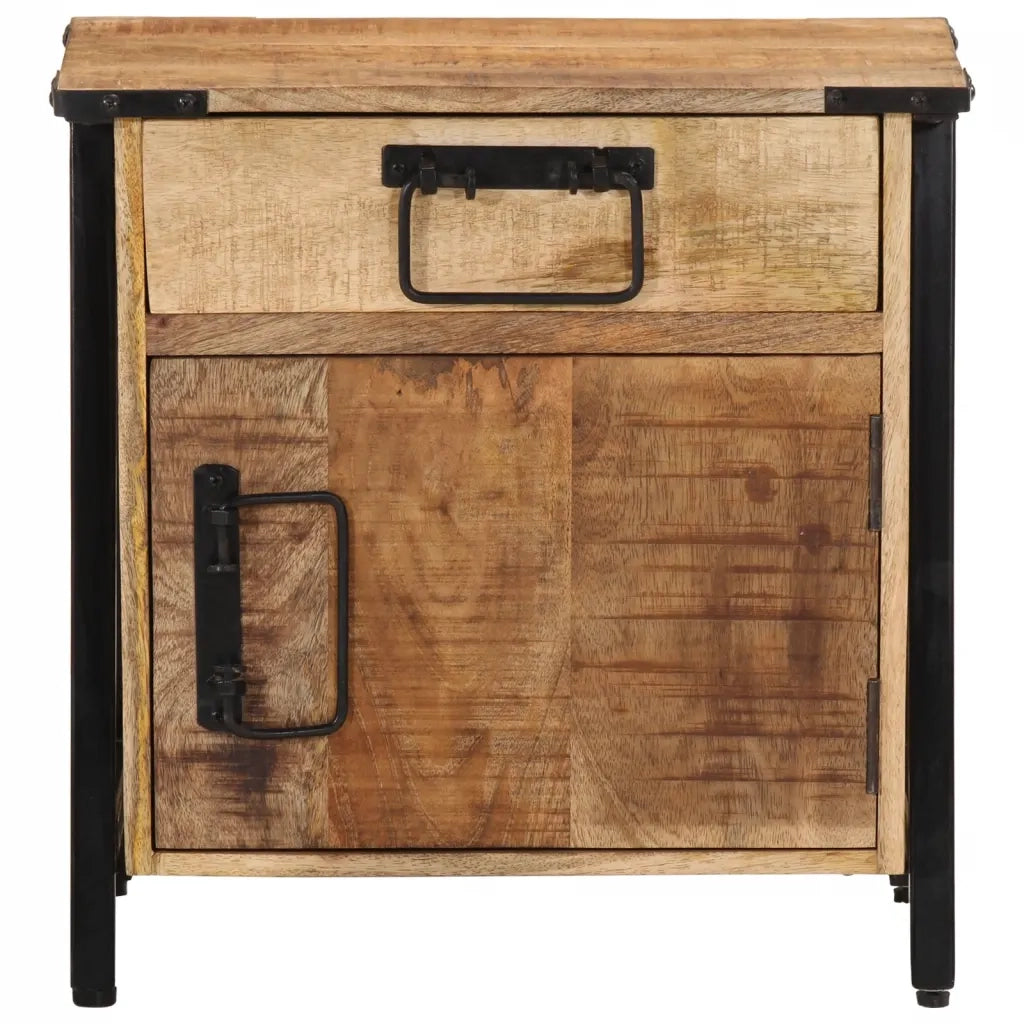 Comodino 40x30x42 cm in Legno Massello di Mango 358917