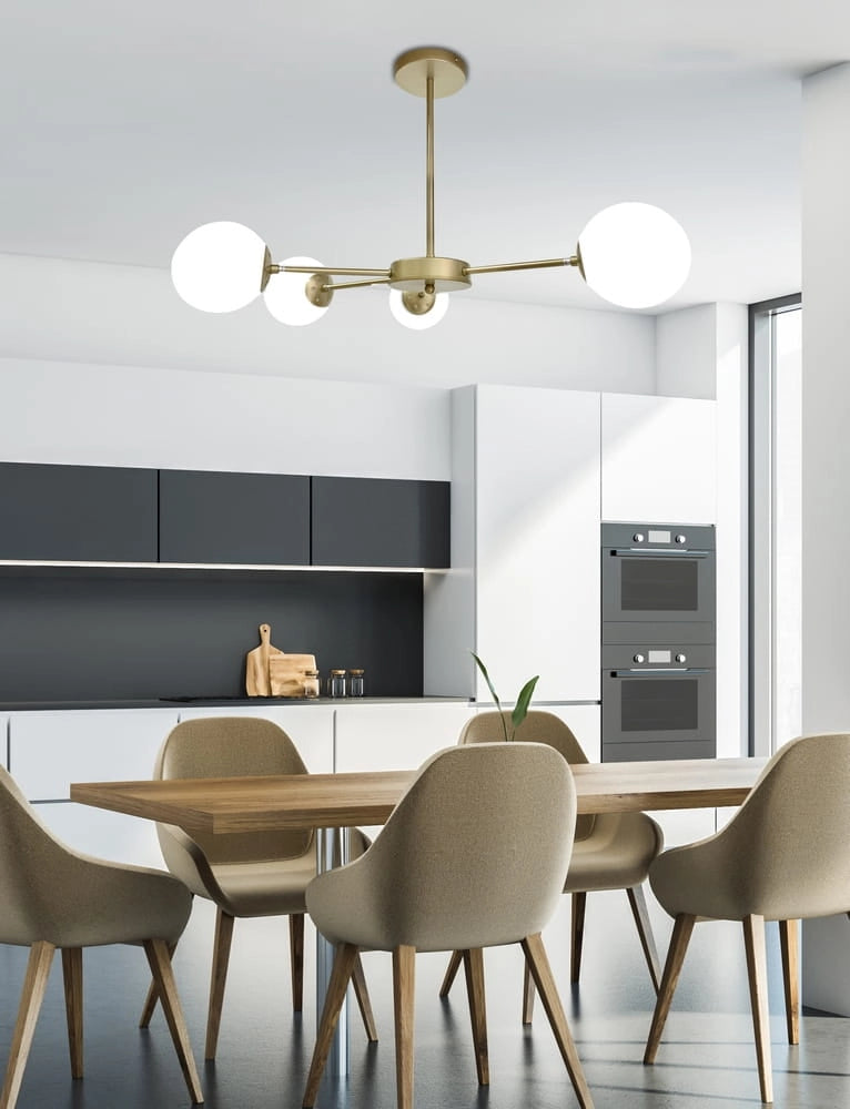 Lampadario Candellux Mati ottone bianco 4xG9 20W in metallo