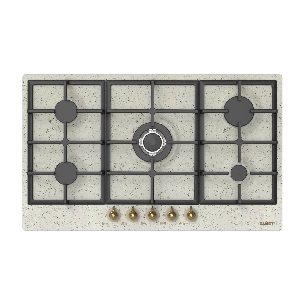 Samet piano cottura 5 fuochi da 90 cm avena Aiace L86xP51