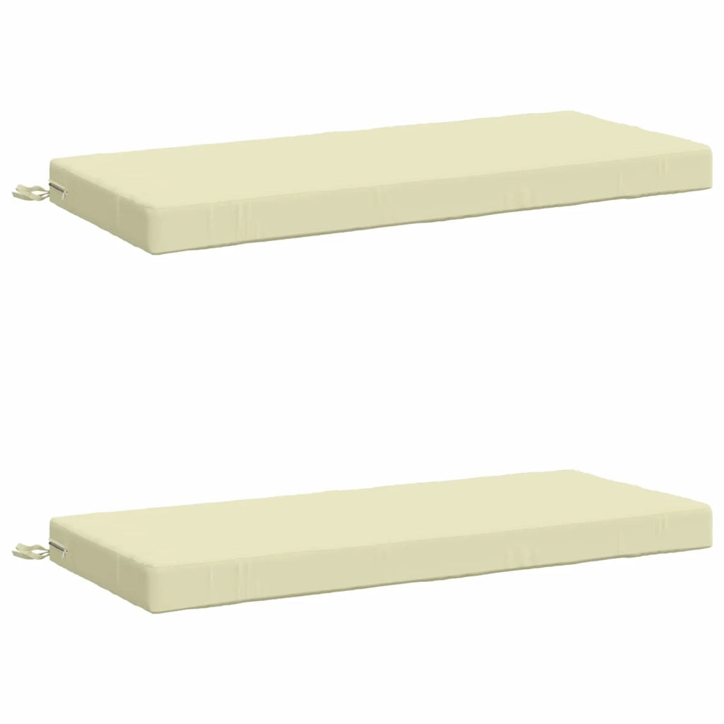 Cuscini per Panchina a 2 Pezzi SOEST 2 pz 100% Poliestere Crema 950159