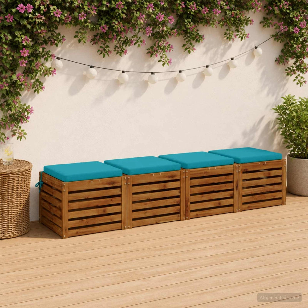 Cuscini per Sedia in 4 Pezzi SOEST 4 pz 100% Poliestere 944467