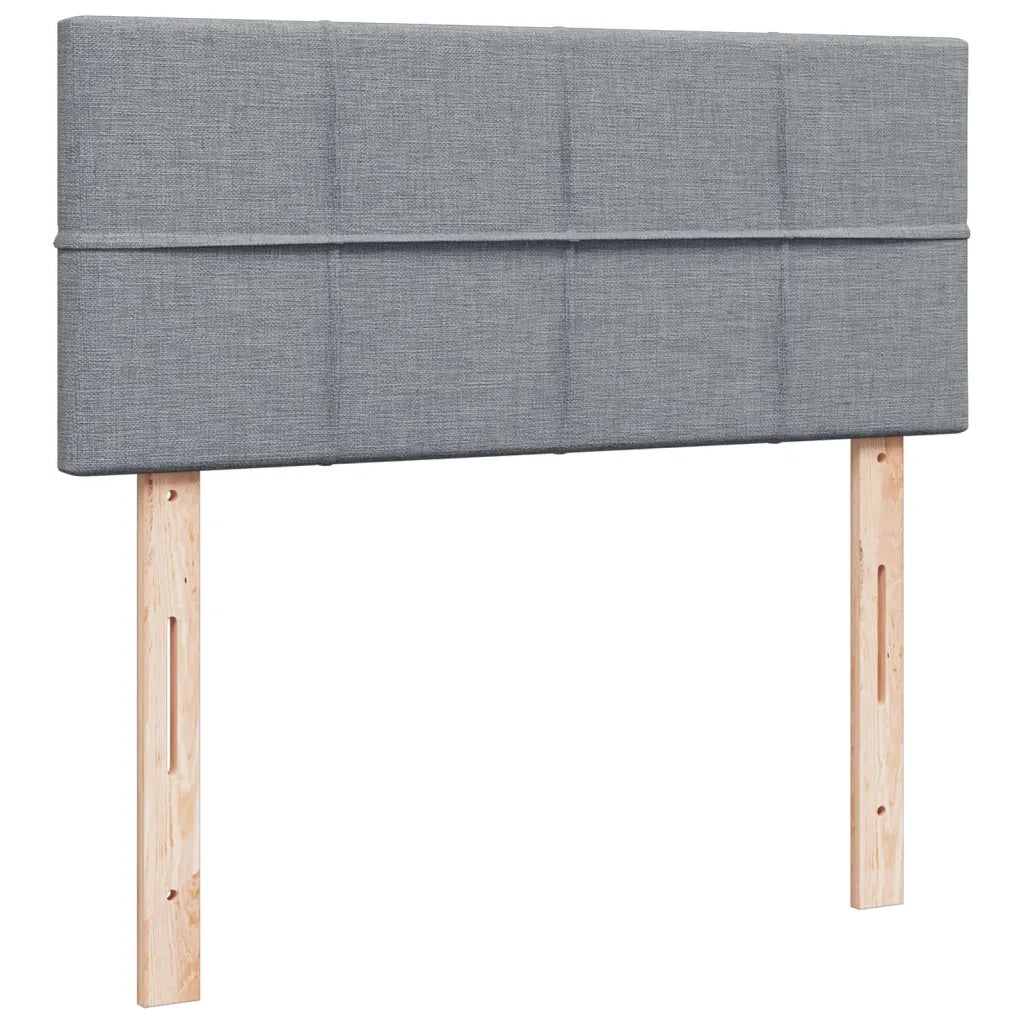 Giroletto a Molle con Materasso Grigio Chiaro 120x200cm Tessuto