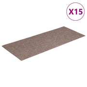 Tappetini per scale autoadesivi 15 pz | Gradini per Scale 60x25 cm marrone chiaro rettangolari