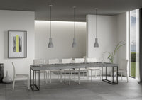 Consolle Allungabile 90-300x40x77 cm in Nobilitato Grigio