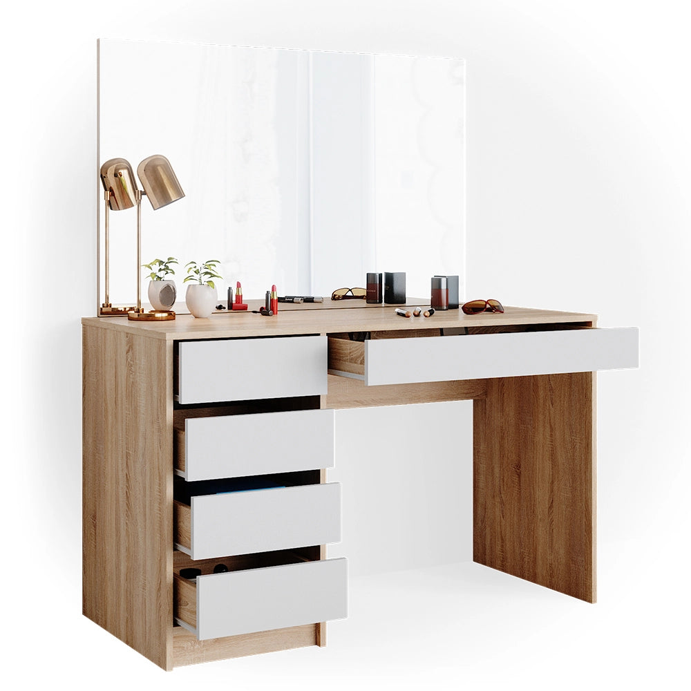 Tavolo da toeletta Sherry Bianco/Sonoma 120 cm Vicco