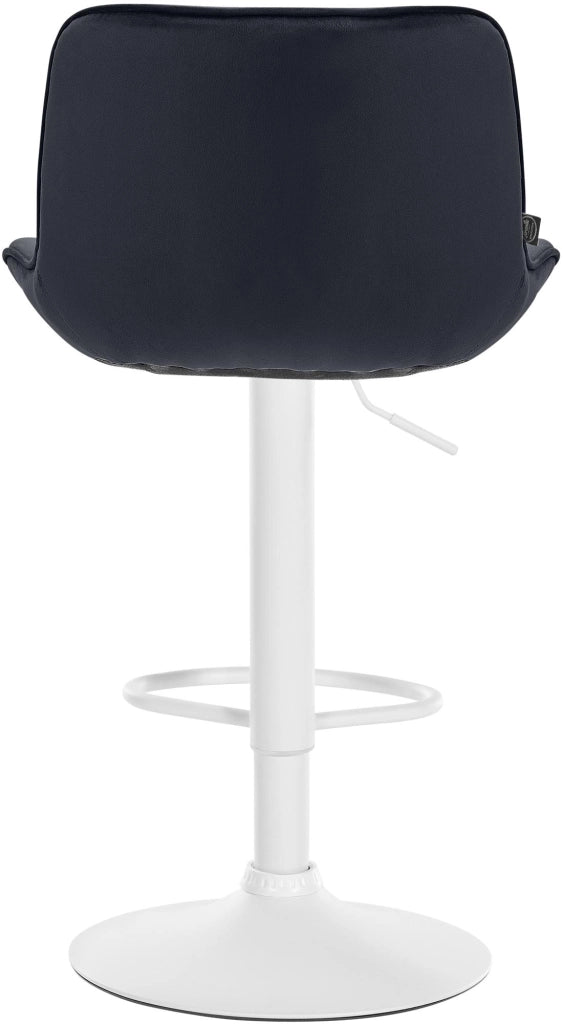 Set di 2 sgabelli da bar Vonore in velluto nero,bianco