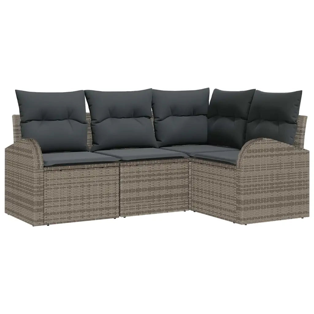 Set Divano da Giardino | Set Salotto da Giardino Grigio polyrattan