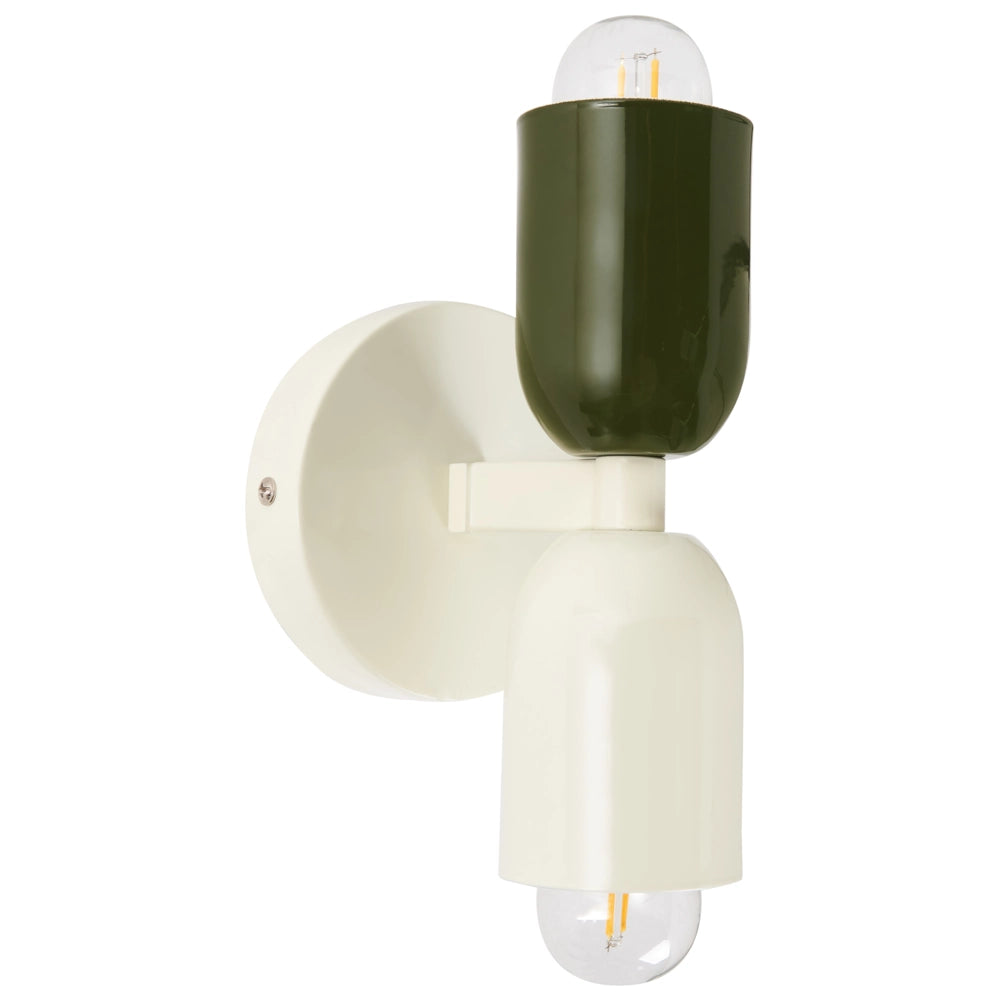 Set di 2 lampade da parete a due luci Up-Down Scones bianco sporco
