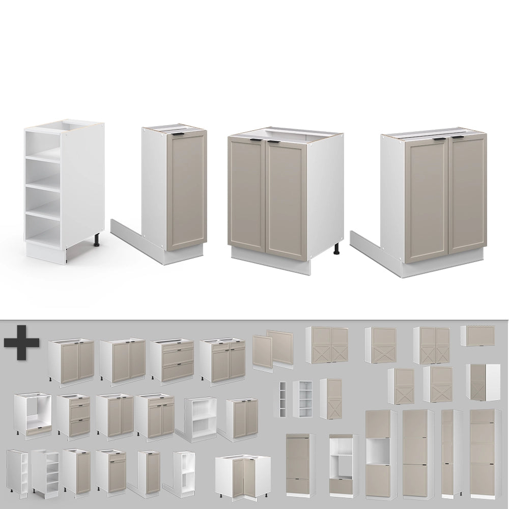 Vicco Isola cucina GrigioBeige 90 cm senza piano di lavoro