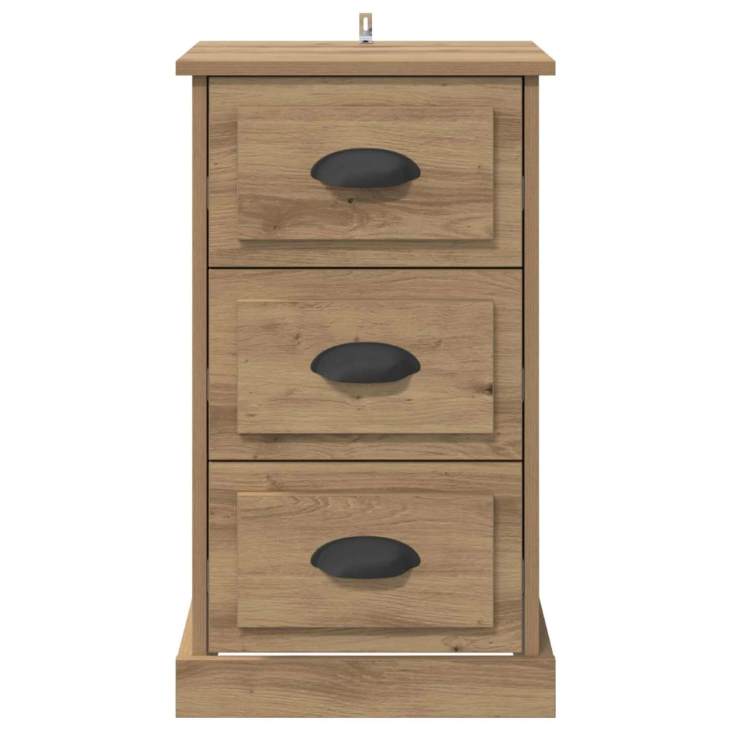 Comodino | Armadio da Notte | Mobiletto da notte Rovere artigianale 39 x 39 x 67,5 cm