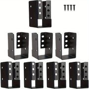 Supporto di sostegno, set di supporti nascosti da 8, acciaio verniciato a specchio | per ringhiere, traverse di ponte, frame di cancelli | armatura portante