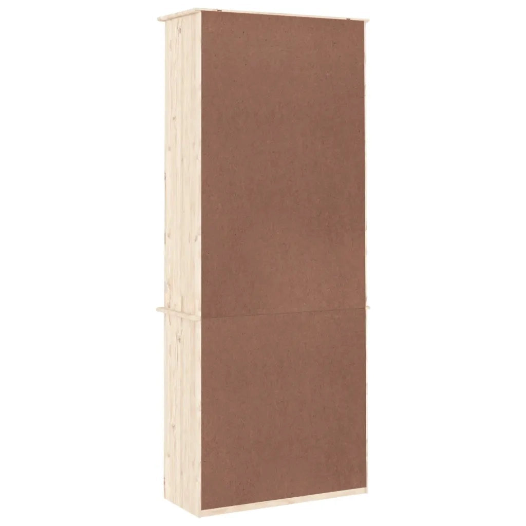Libreria con Cassetti-Scaffale per Libri-Mobile di Stoccaggio ALTA 77x35x186,5cm Legno Massello di Pino