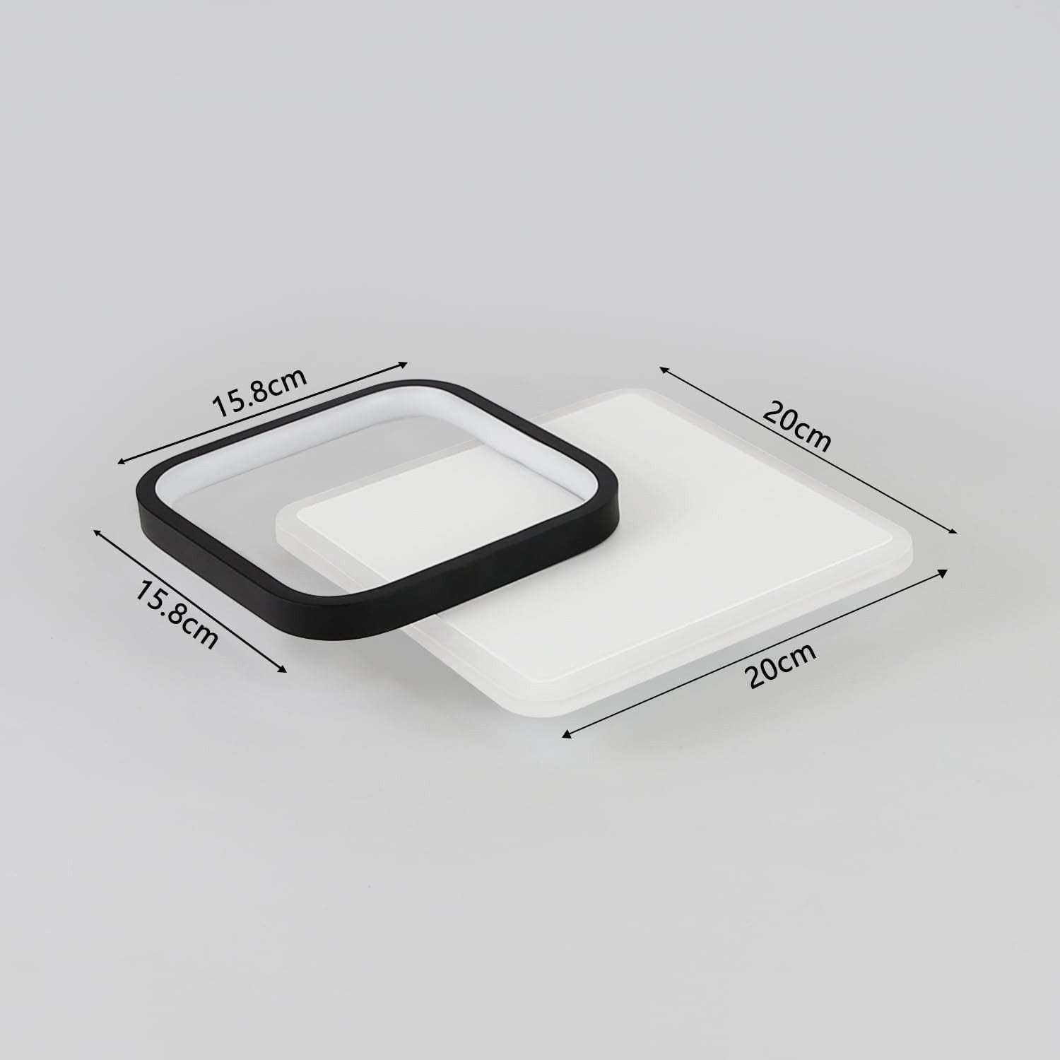 ZMH Lampada da soffitto LED design moderno bianco nero acrilico per soggiorno