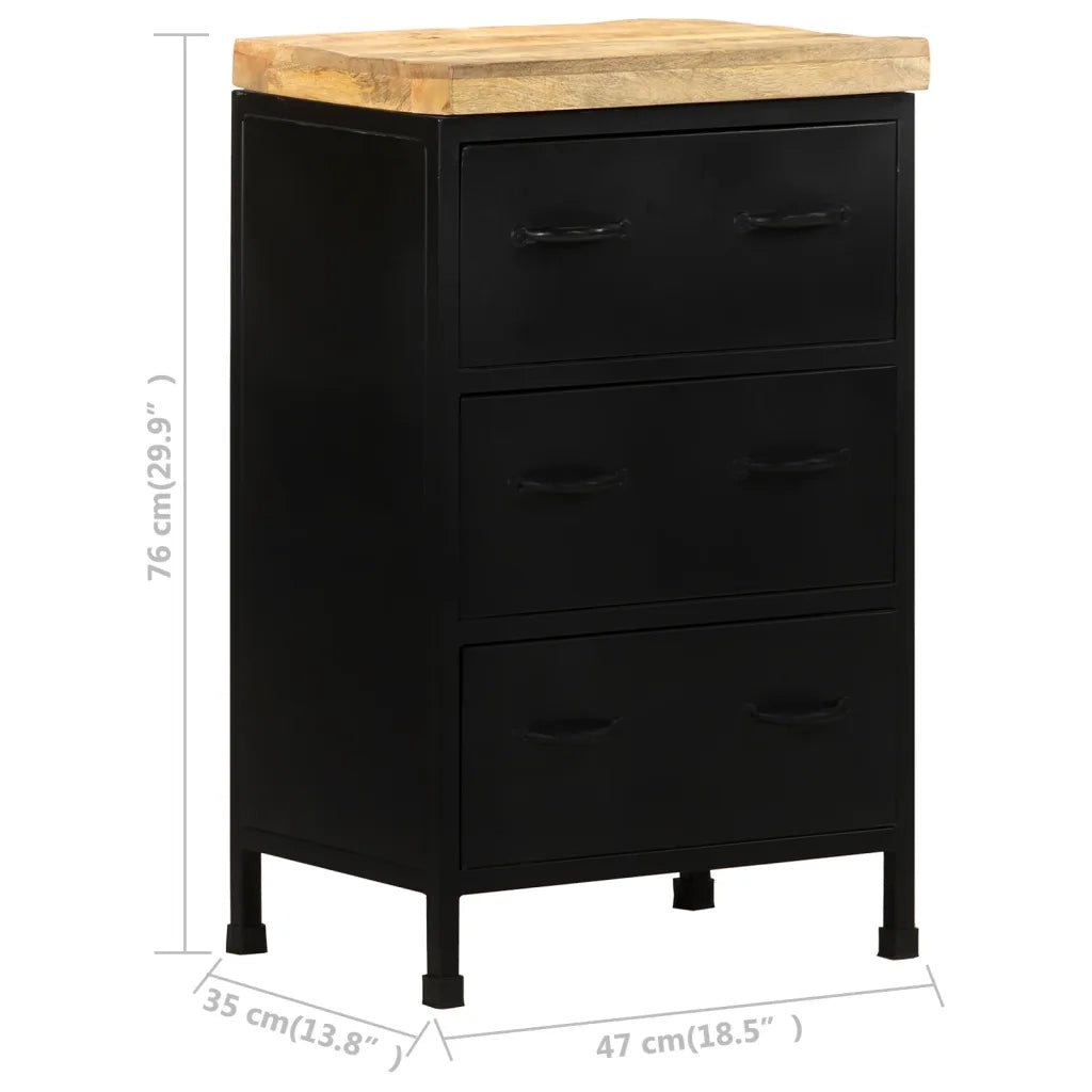 Credenza 47x35x76 cm in Legno di Mango Grezzo cod mxl 12744