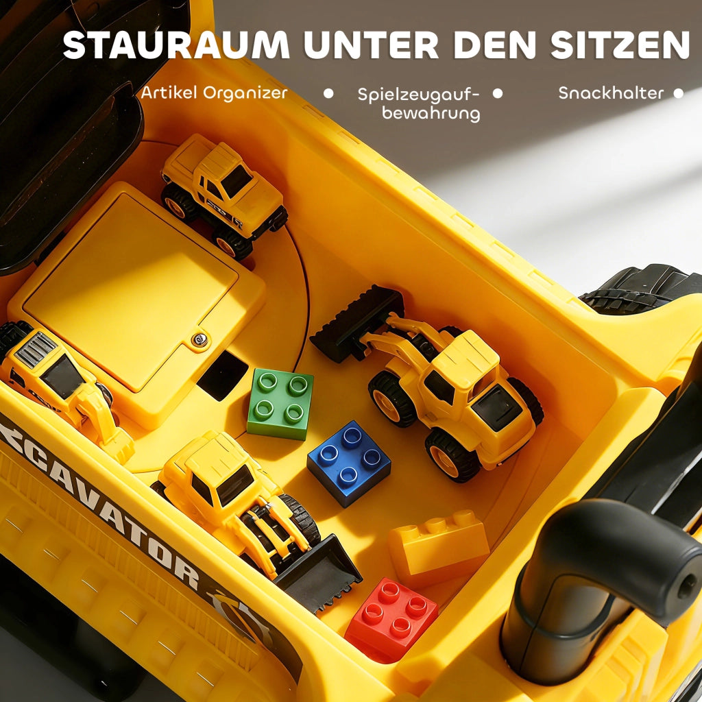 Trattore Giocattolo con Paletta ¨C zephmum ¨C Giallo per Bambini 1.5-3 Anni