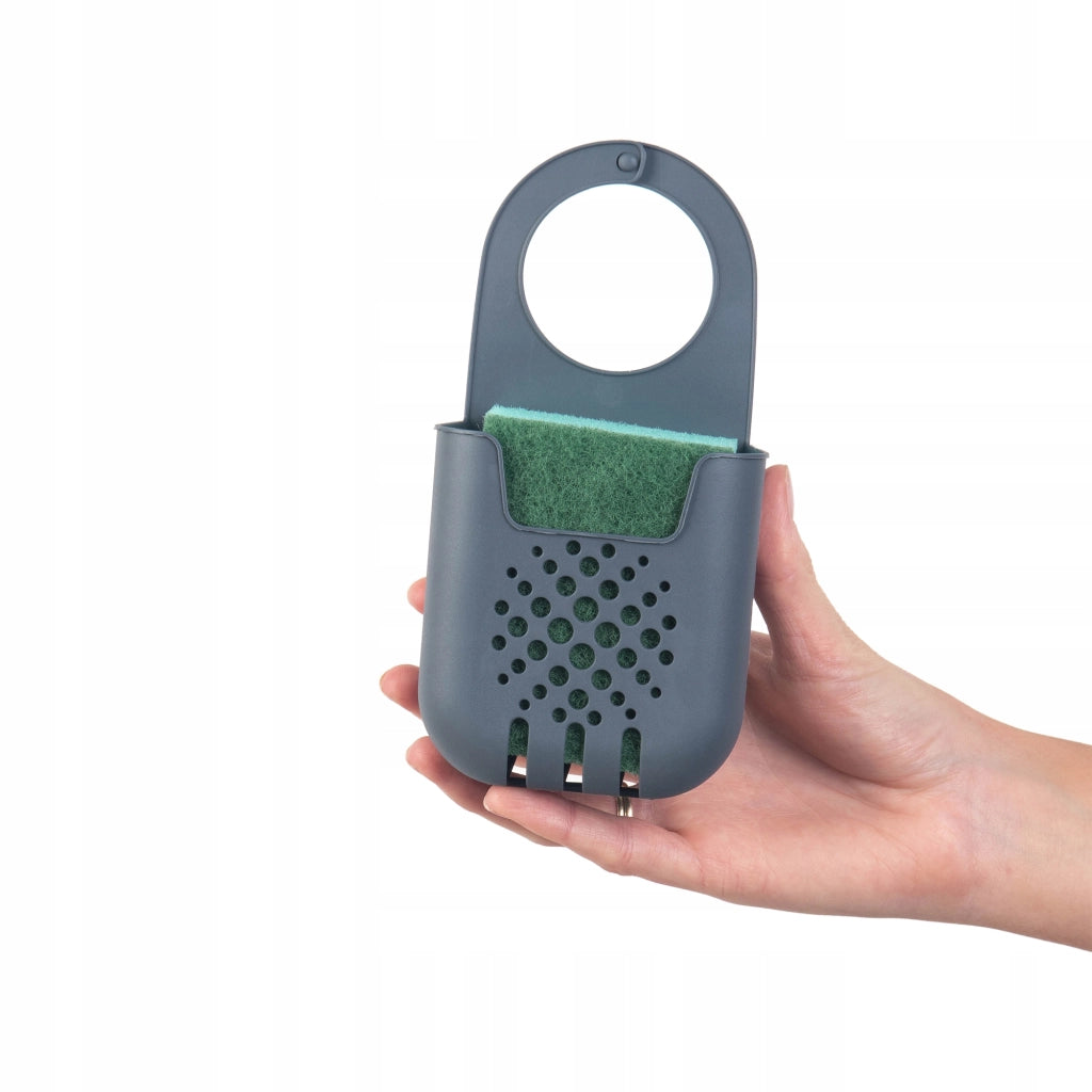 Organizzatore da cucina KADAX per porta spugna con contenitore porta-spugne, grigio scuro.