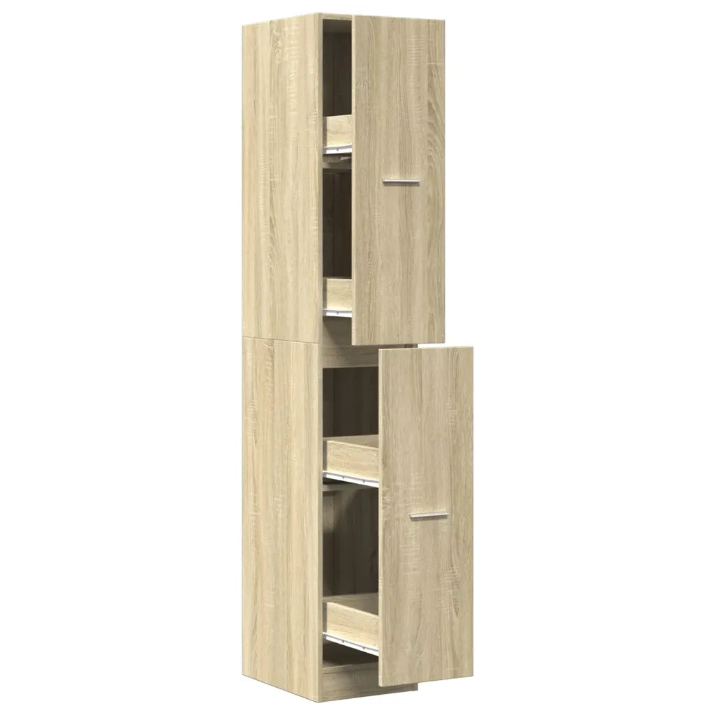 Mobile da farmacia classico 30 x 41 x 174,5 cm ampio spazio contenitivo design in legno composito rovere Sonoma 02_0055651