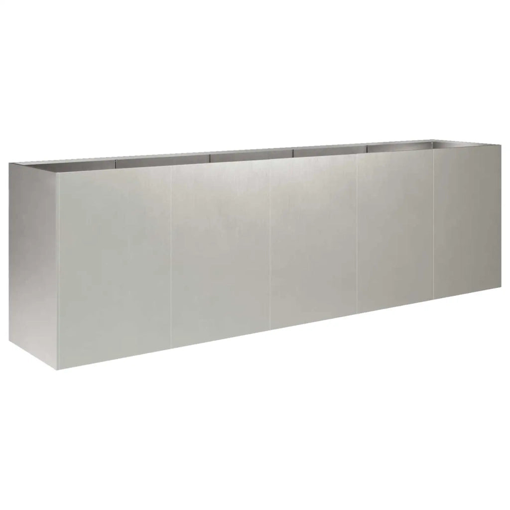 Vaso da giardino Argento 200 x 40 x 60 cm Acciaio Inox 8005901
