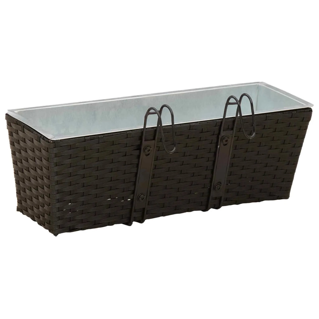 Ringhiera 2 pz Nero 50 x 17 x 17 cm Metallo CFW9782106