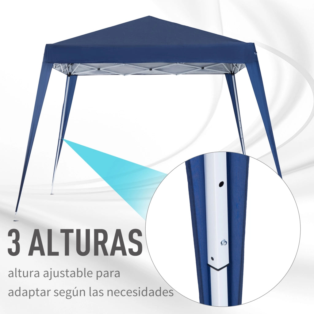 Tenda da Giardino Pieghevole 3x3 m ¨C zephmum ¨C Blu Anti-UV Impermeabile con Borsa