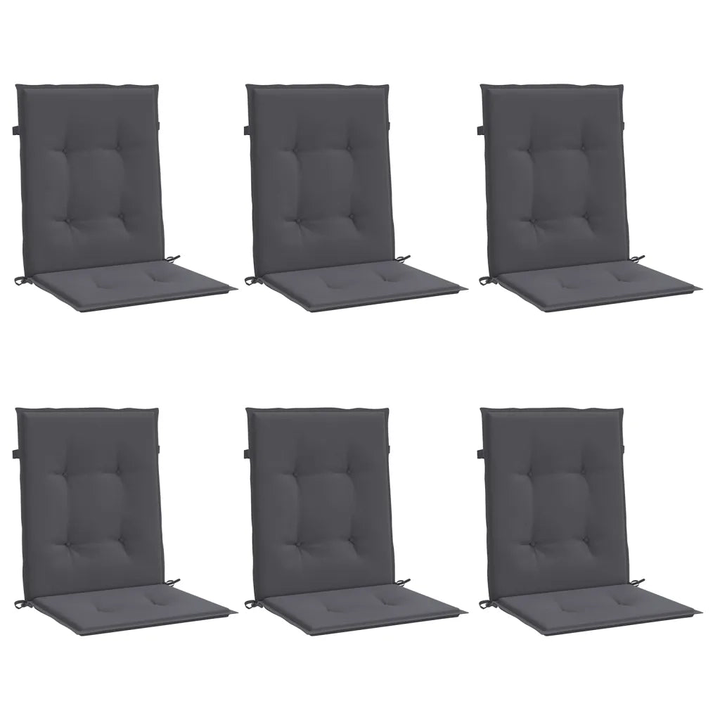 Cuscini per Sedia 6 pz | Cuscini per sedie Antracite Tessuto Oxford